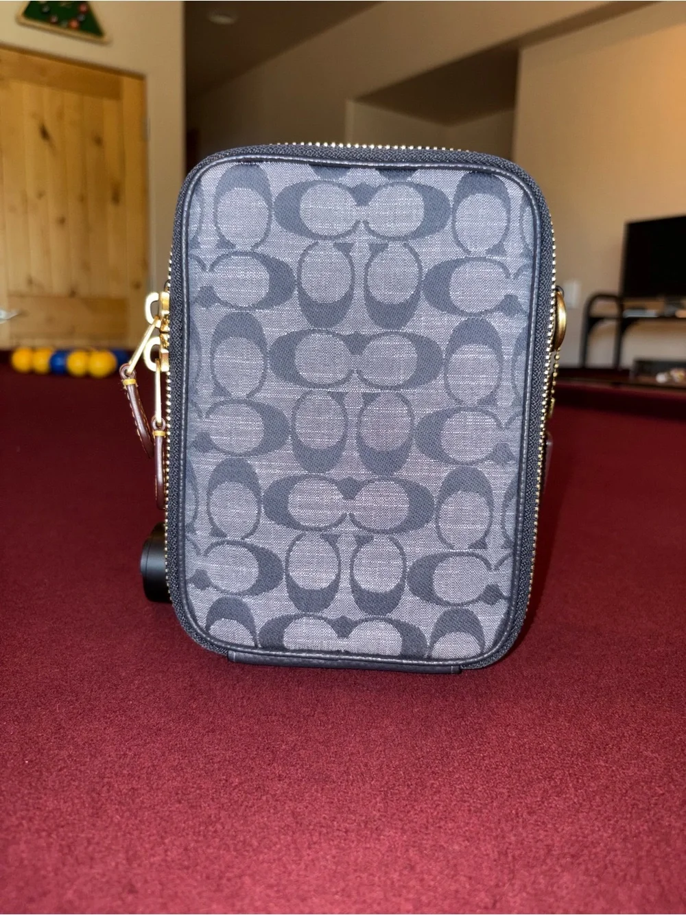 Coach Stanton crossbody in Denim signature Chambray